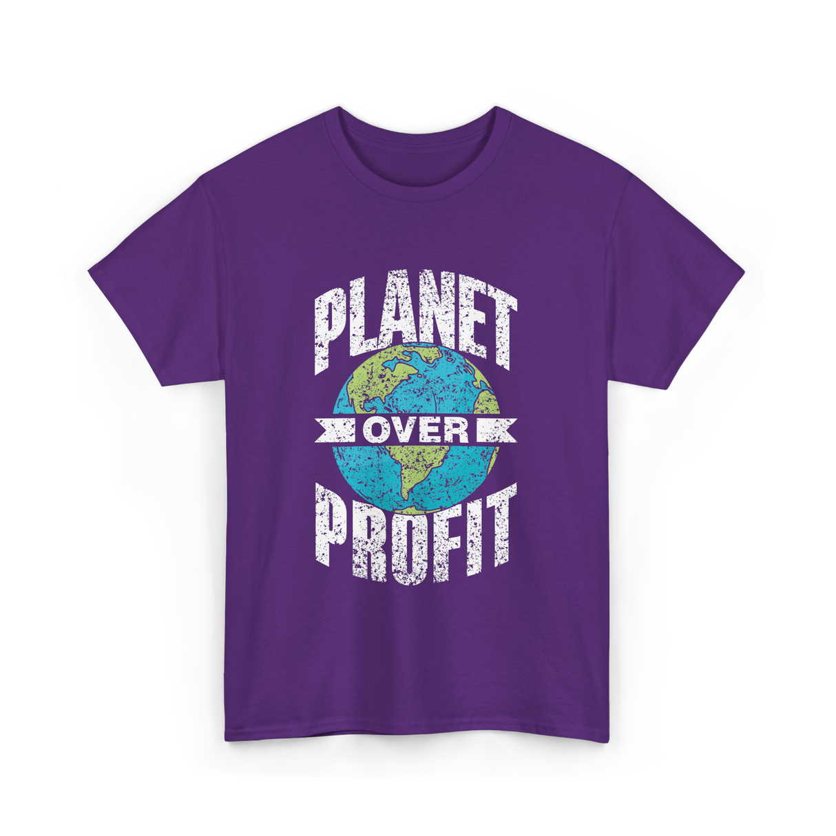 Planet Over Profit Earth T-Shirt - Purple