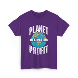 Planet Over Profit Earth T-Shirt - Purple