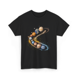 Planets Galaxy Universe Space T-Shirt - Black