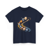 Planets Galaxy Universe Space T-Shirt - Navy