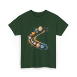 Planets Galaxy Universe Space T-Shirt - Forest Green