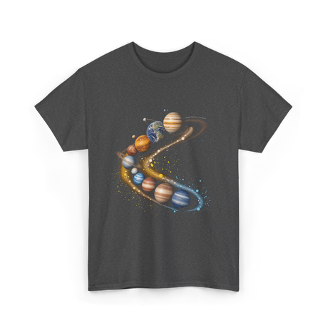 Planets Galaxy Universe Space T-Shirt - Dark Heather