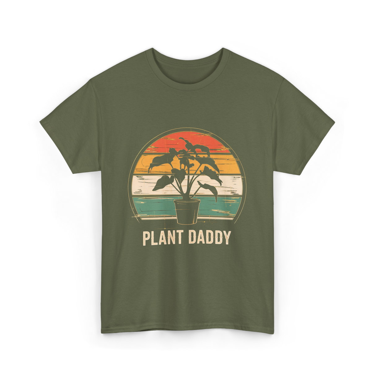 Plant Daddy Gardening Plants T-Shirt - Military Green