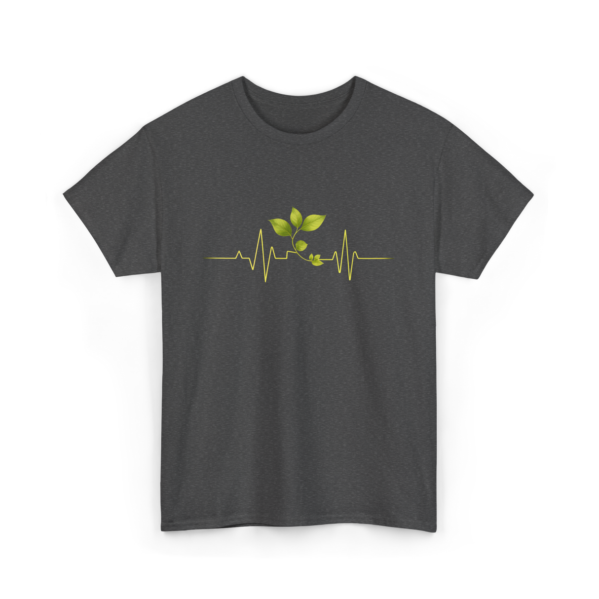 Plant Heartbeat Botany Gardener T-Shirt - Dark Heather