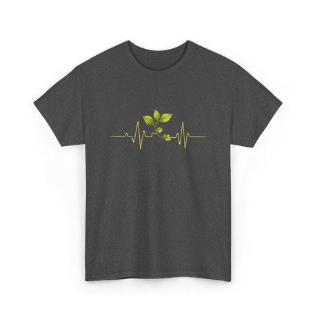 Plant Heartbeat Botany Gardener T-Shirt - Dark Heather