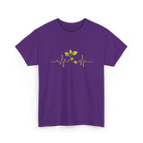 Plant Heartbeat Botany Gardener T-Shirt - Purple