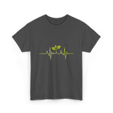 Plant Heartbeat Botany Gardener T-Shirt - Dark Heather