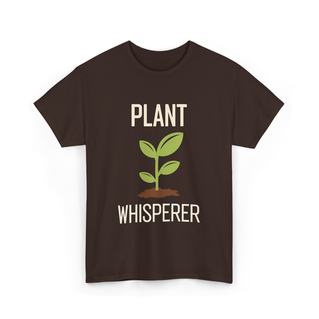 Plant Whisperer Gardener Plant T-Shirt - Dark Chocolate