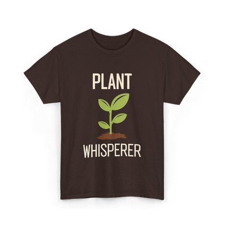 Plant Whisperer Gardener Plant T-Shirt - Dark Chocolate