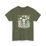 Plants Not People Skeleton Plants T-Shirt - Military Green