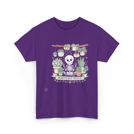 Plants Not People Skeleton Plants T-Shirt - Purple