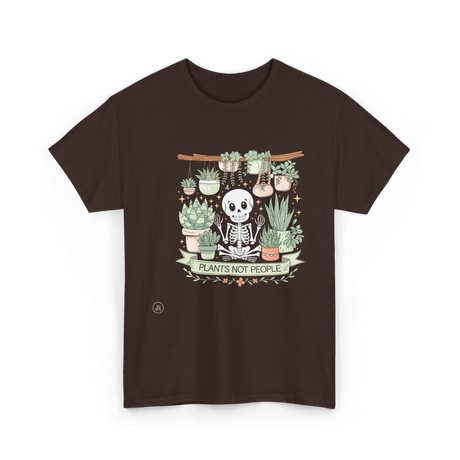 Plants Not People Skeleton Plants T-Shirt - Dark Chocolate