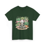 Plants Not People Skeleton T-Shirt - Forest Green