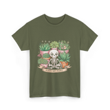 Plants Not People Skeleton T-Shirt - Military Green