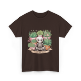 Plants Not People Skeleton T-Shirt - Dark Chocolate