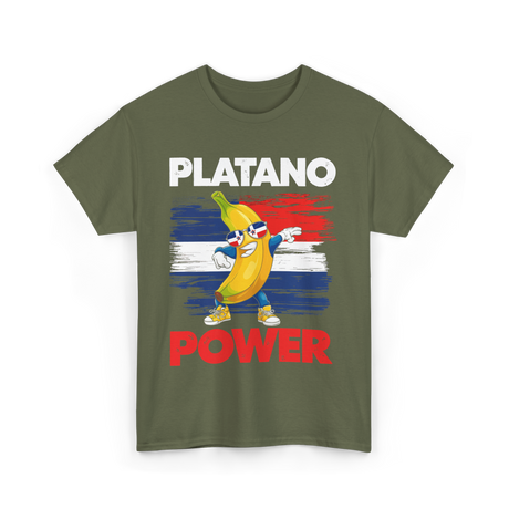 Platano Power Banana T-Shirt - Military Green