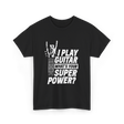 Play Guitar Superpower Guitarist T-Shirt - Black