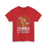 Plumber In Training Plumbing T-Shirt - Red