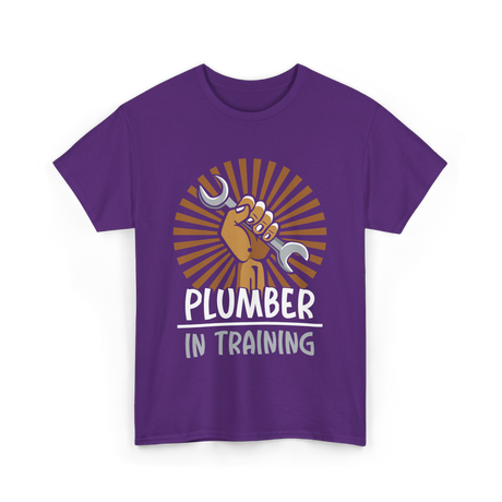 Plumber In Training Plumbing T-Shirt - Purple