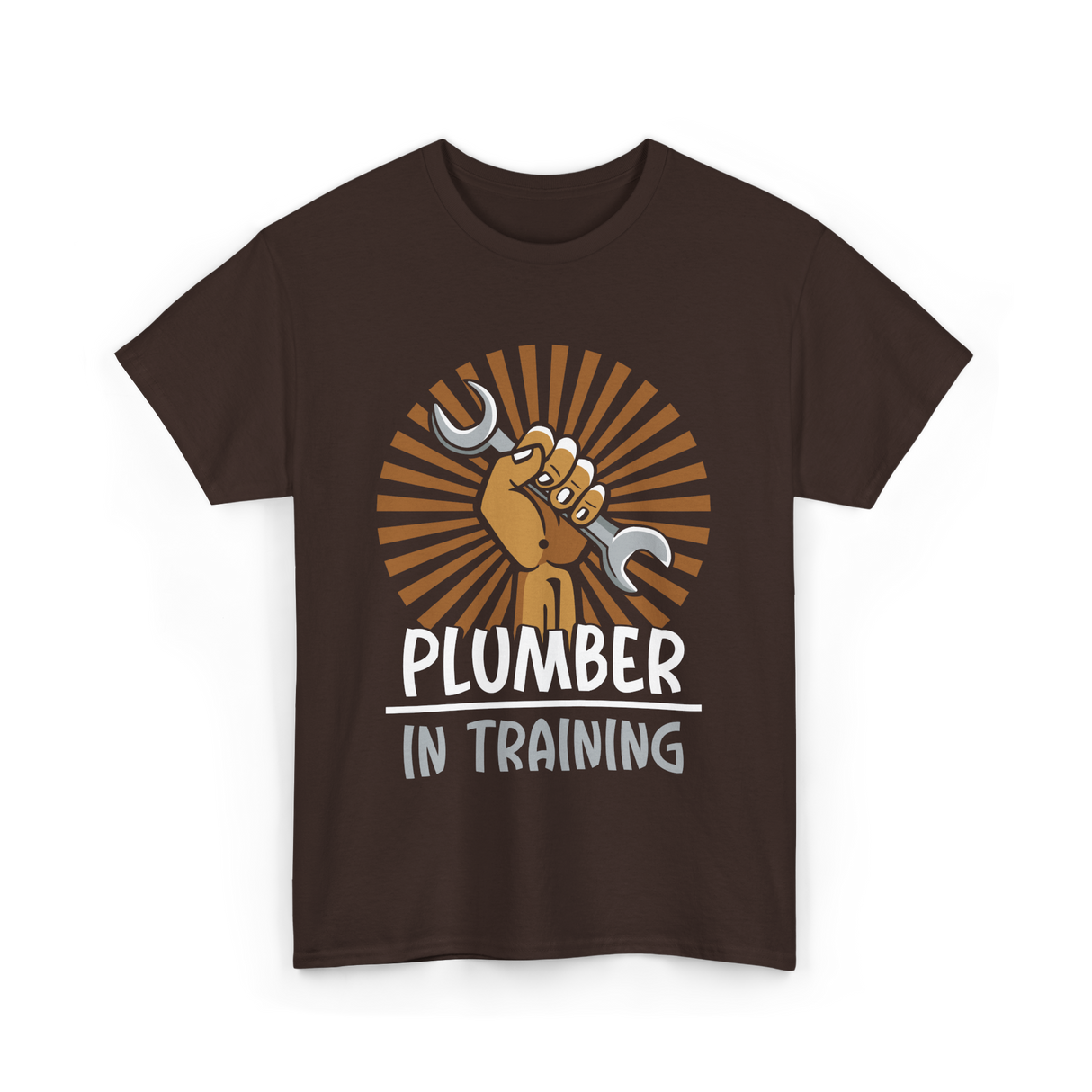 Plumber In Training Plumbing T-Shirt - Dark Chocolate