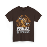 Plumber In Training Plumbing T-Shirt - Dark Chocolate