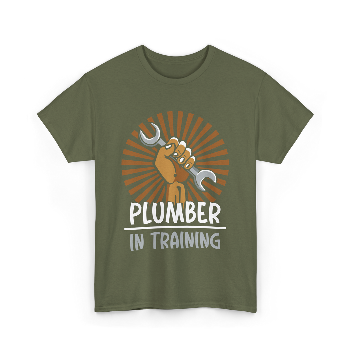 Plumber In Training Plumbing T-Shirt - Military Green