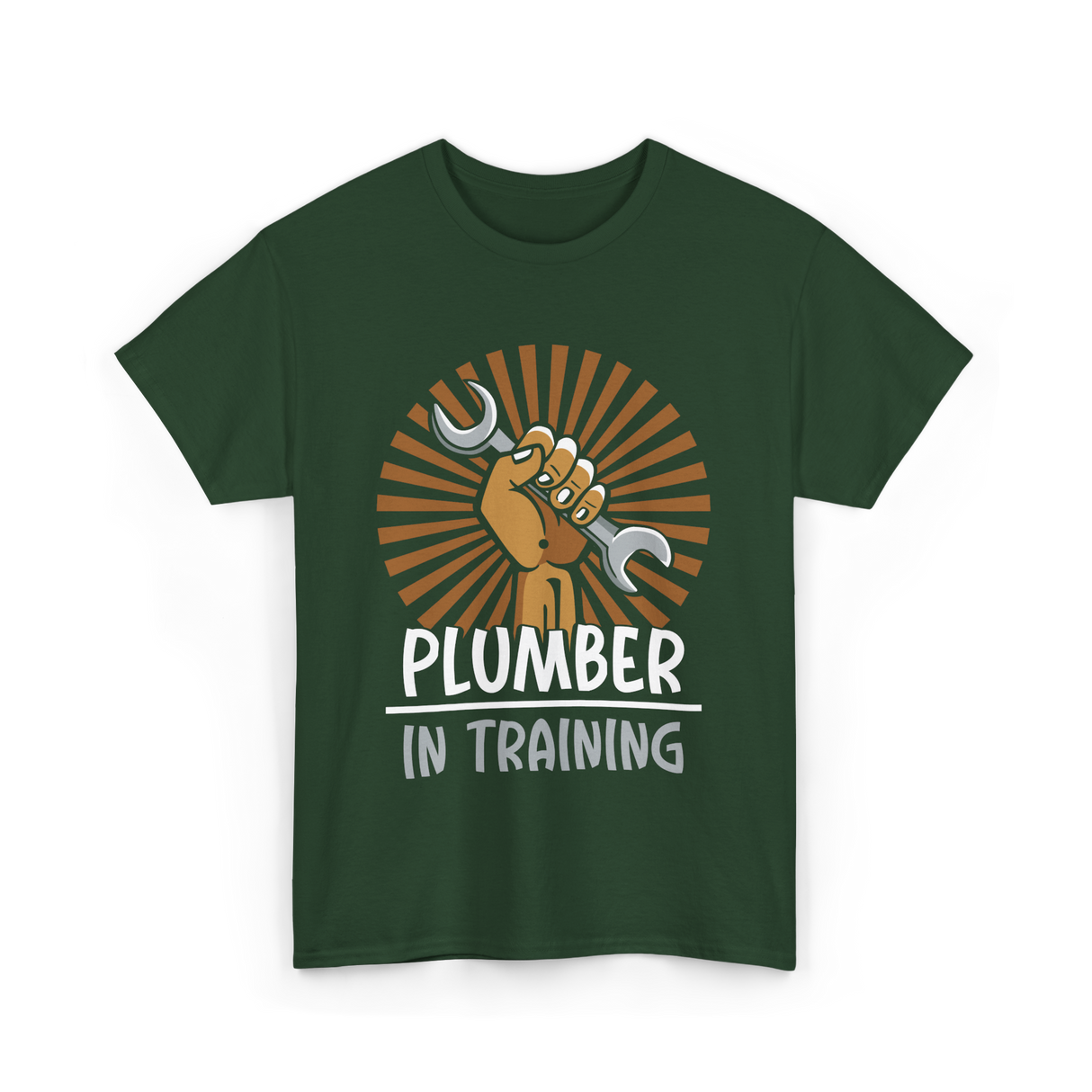 Plumber In Training Plumbing T-Shirt - Forest Green