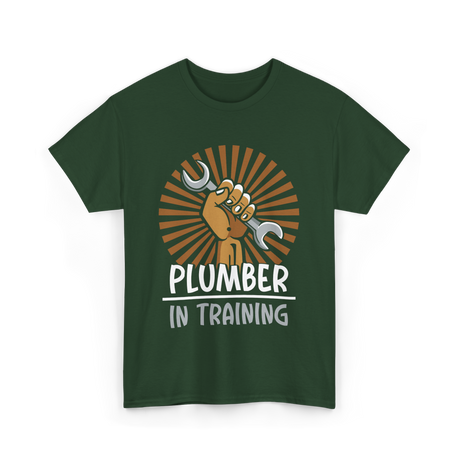 Plumber In Training Plumbing T-Shirt - Forest Green