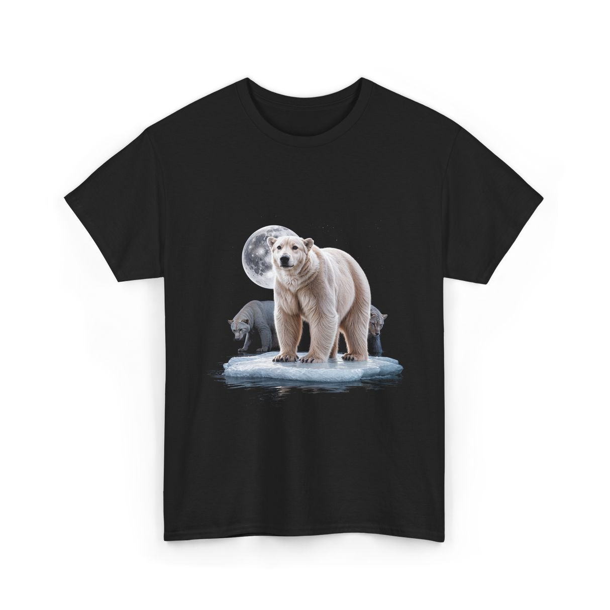 Polar Bears Wildlife Animal Lover T-Shirt - Black