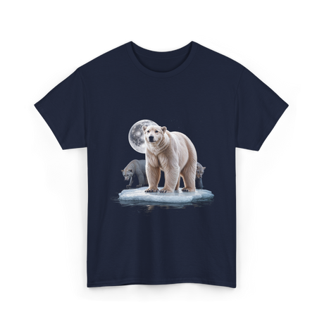 Polar Bears Wildlife Animal Lover T-Shirt - Navy