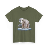 Polar Bears Wildlife Animal Lover T-Shirt - Military Green