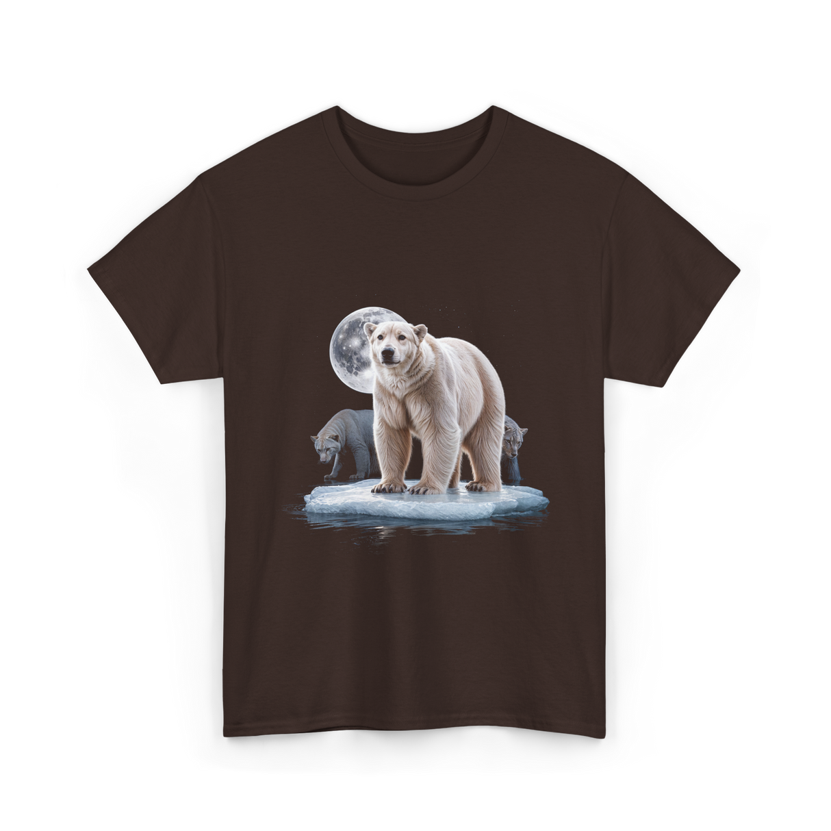 Polar Bears Wildlife Animal Lover T-Shirt - Dark Chocolate