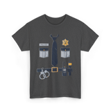 Police Badge Costume Police Gear T-Shirt - Dark Heather