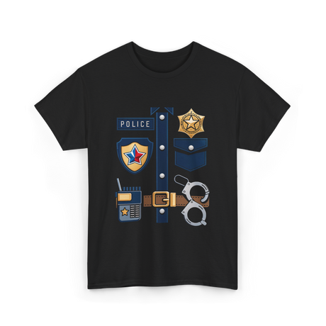 Police Badge Police Law Enforcement T-Shirt - Black