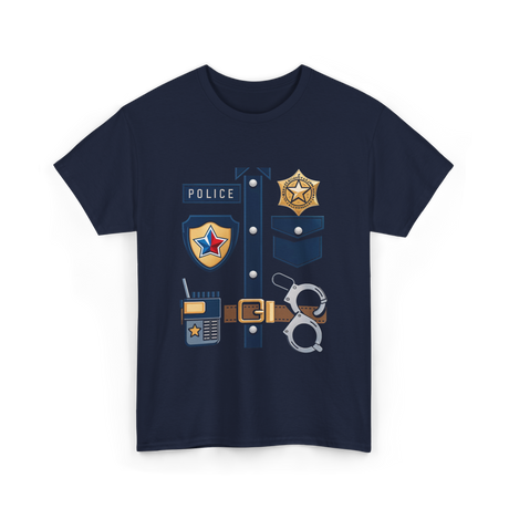 Police Badge Police Law Enforcement T-Shirt - Navy