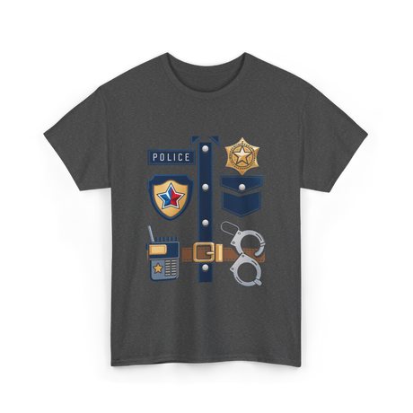 Police Badge Police Law Enforcement T-Shirt - Dark Heather