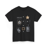 Police Badge Police Officer Law Enforcement T-Shirt - Black