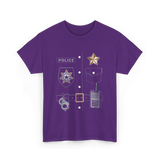 Police Badge Police Officer Law Enforcement T-Shirt - Purple