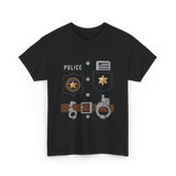 Police Badge Police Officer T-Shirt - Black