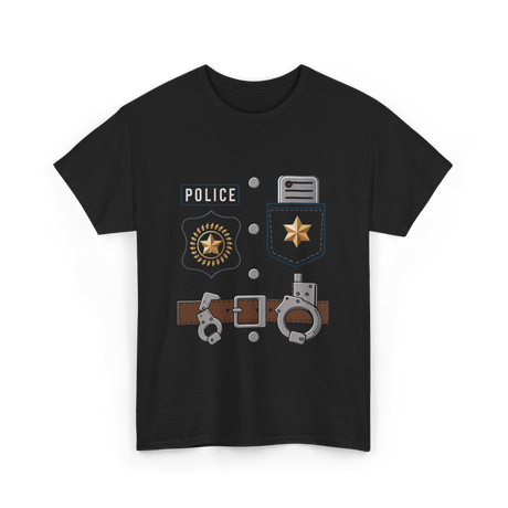 Police Badge Police Officer T-Shirt - Black