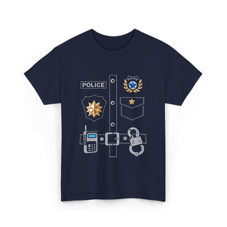 Police Badge Police Officer T-Shirt - Navy