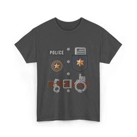 Police Badge Police Officer T-Shirt - Dark Heather