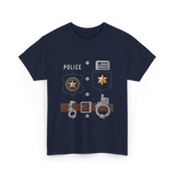 Police Badge Police Officer T-Shirt - Navy