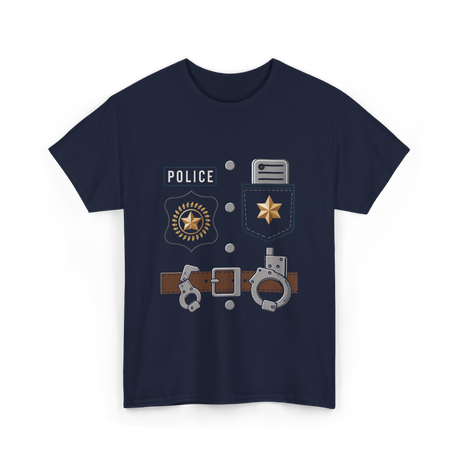 Police Badge Police Officer T-Shirt - Navy