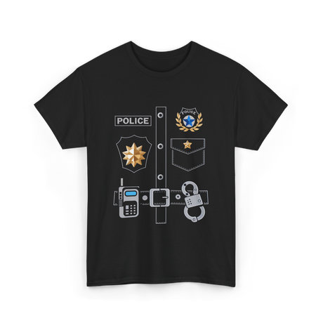 Police Badge Police Officer T-Shirt - Black