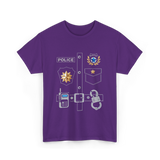 Police Badge Police Officer T-Shirt - Purple