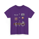 Police Badge Police Officer T-Shirt - Purple