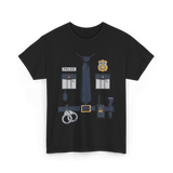 Police Costume Gear Law Enforcement T-Shirt - Black