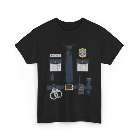 Police Costume Gear Law Enforcement T-Shirt - Black