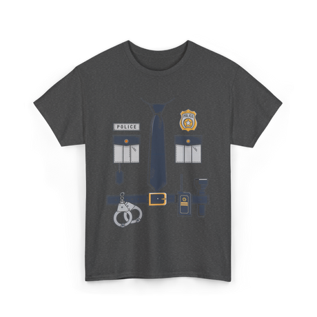 Police Costume Gear Law Enforcement T-Shirt - Dark Heather